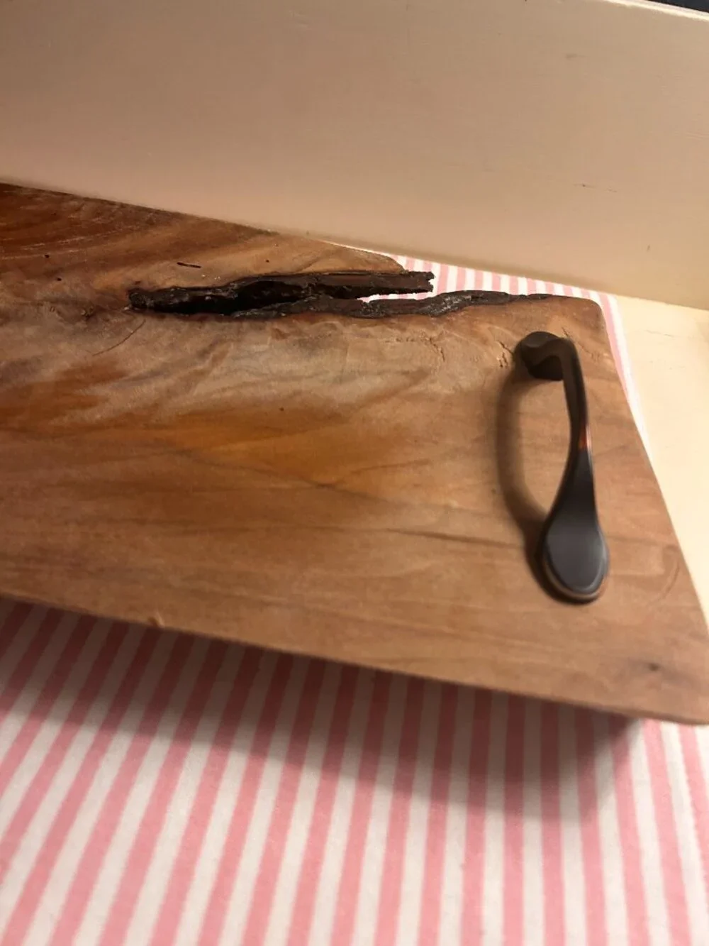 Artisan Live Edge Wooden Tray With Handles